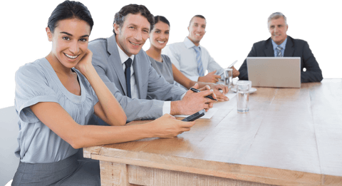 Smiling Diverse Business Team Meeting on Transparent Background - Download Free Stock Videos Pikwizard.com
