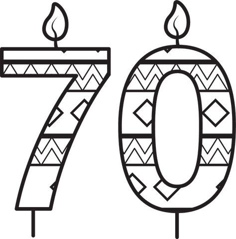 transparent 70 birthday celebration with decorative flames - Download Free Stock Videos Pikwizard.com
