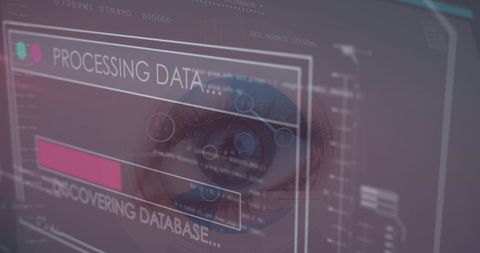 Virtual Interface Concept with Data Processing and Eye Overlay - Download Free Stock Images Pikwizard.com