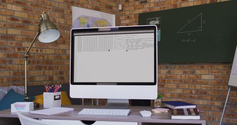 Modern Office with Computer Screen Displaying Data Processing - Download Free Stock Images Pikwizard.com
