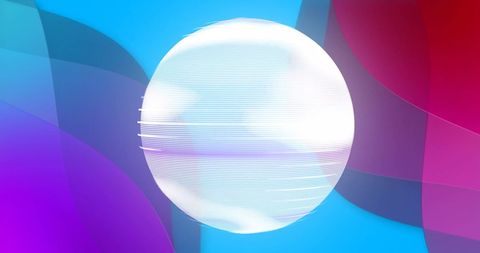 Futuristic White Sphere with Vibrant Color Backdrop - Download Free Stock Images Pikwizard.com