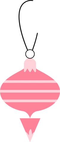 pink striped holiday ornament on transparent background - Download Free Stock Videos Pikwizard.com
