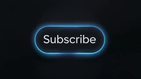 Pulsing Neon Subscribe Button Animation with Blue Glow for Video Call to Action