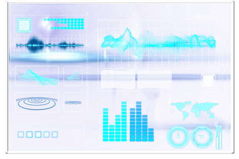 futuristic digital interface with charts on transparent background - Download Free Stock Videos Pikwizard.com
