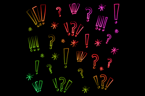colorful transparent symbols: question and exclamation marks - Download Free Stock Videos Pikwizard.com