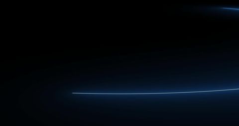 Abstract Glowing Blue Neon Lines on Black Background