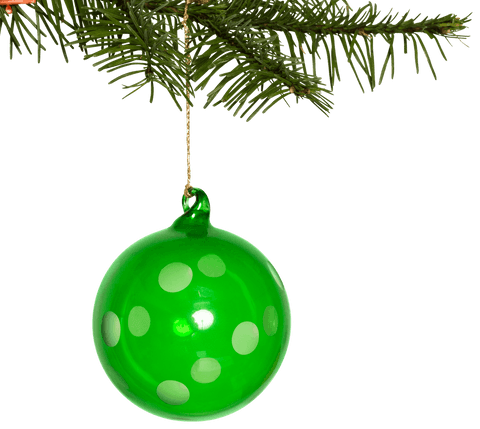 transparent green christmas ornament hanging from pine branch - Download Free Stock Videos Pikwizard.com