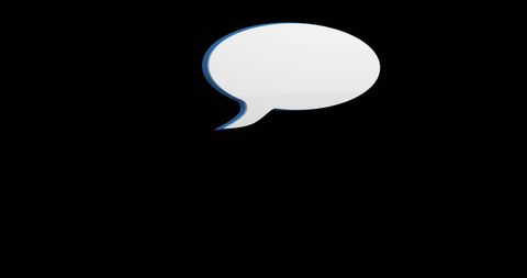 Floating White Speech Bubble on Black Background - Download Free Stock Images Pikwizard.com