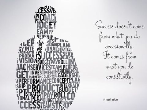 motivational silhouette with positive words reflecting success - Download Free Stock Templates Pikwizard.com