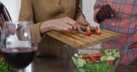 Diverse Seniors Cooking Together in Kitchen Setting - Download Free Stock Images Pikwizard.com