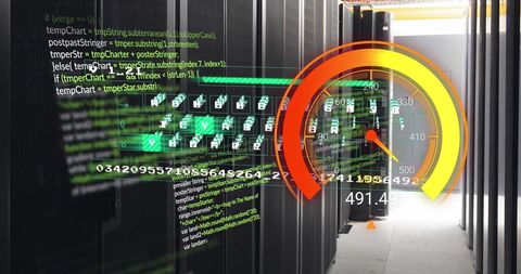 advanced data processing in high-speed server room - Download Free Stock Images Pikwizard.com