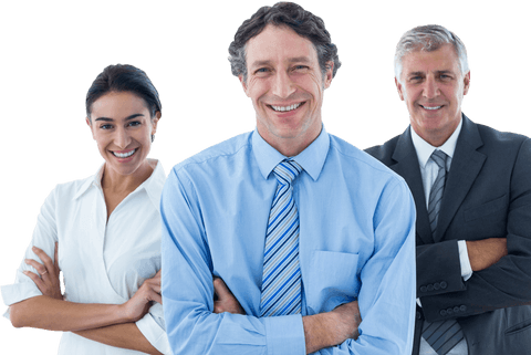 Diverse Office Team Transparent Background