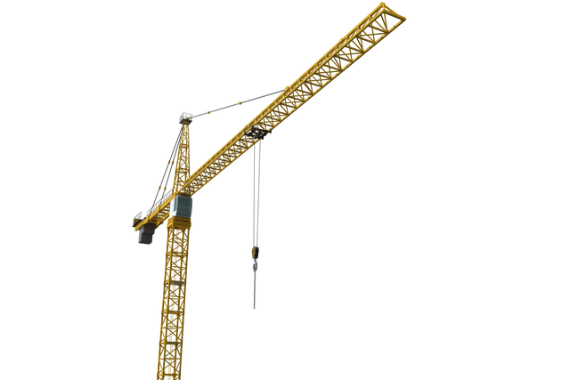 Tall Yellow Construction Crane on Transparent Background - Download Free Stock Videos Pikwizard.com