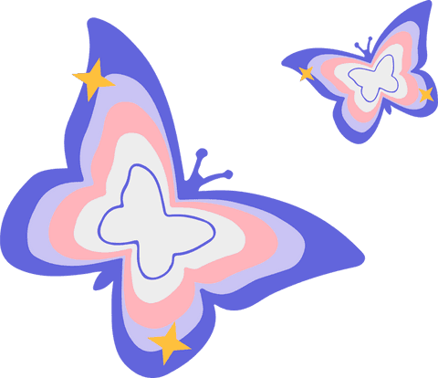 Elegant Transparent Vector Butterflies with Yellow Stars - Download Free Stock Videos Pikwizard.com