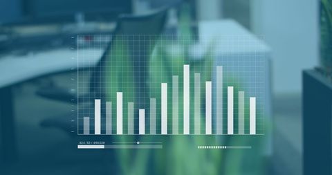 Office Analytics Displaying Graph and Data Interface - Download Free Stock Images Pikwizard.com