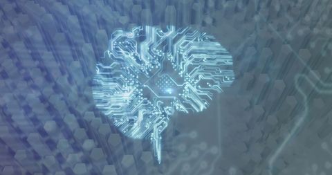 Digital Brain Network Overlay with Abstract Structures - Download Free Stock Images Pikwizard.com
