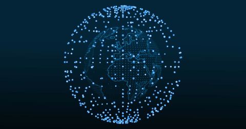 Digital Globe with Glowing Global Network Connections - Download Free Stock Images Pikwizard.com