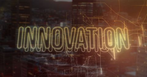 Innovation and Global Connections Concept Over Cityscape - Download Free Stock Images Pikwizard.com
