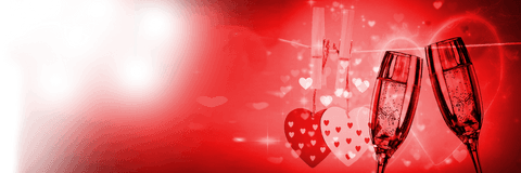 Transparent Red Romantic Background with Champagne Flutes - Download Free Stock Videos Pikwizard.com