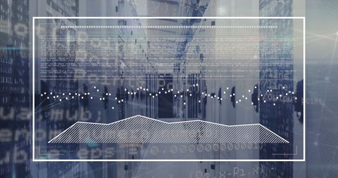 Digital Data Visualization Overlay in Modern Server Room - Download Free Stock Images Pikwizard.com