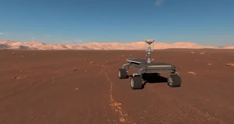 Autonomous Rover Exploring Rugged Martian Terrain on Scientific Mission