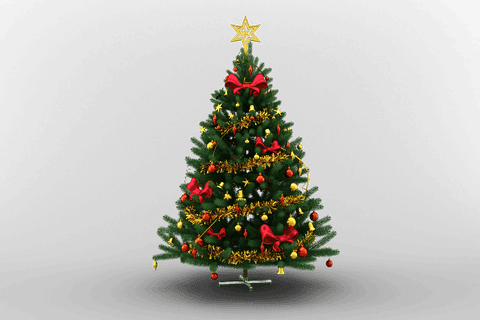 transparent festively decorated christmas tree with golden star - Download Free Stock Videos Pikwizard.com
