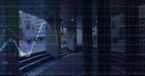 Abstract Digital Financial Data Overlaying Urban Environment - Download Free Stock Images Pikwizard.com