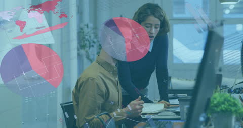 Innovative Team Collaborating with Data Analytics in Modern Office