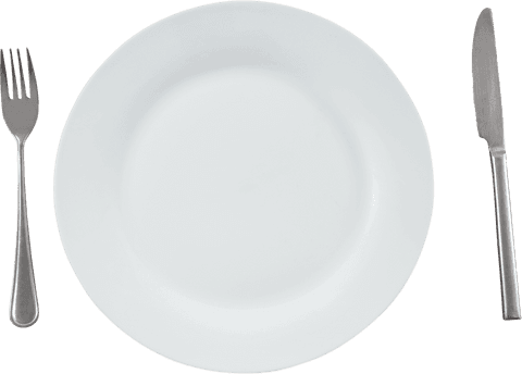 transparent digital png of plate and cutlery for food and cooking graphics - Download Free Stock Videos Pikwizard.com