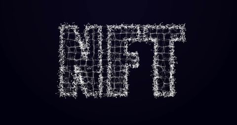 Connected NFT Letters Representing Global Digital Network