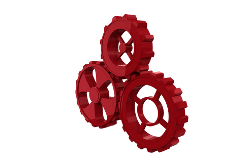 Three Red Gears in Motion on Transparent Background - Download Free Stock Videos Pikwizard.com