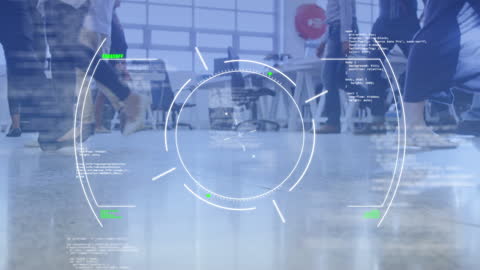 Digital Interface and Business People Movement