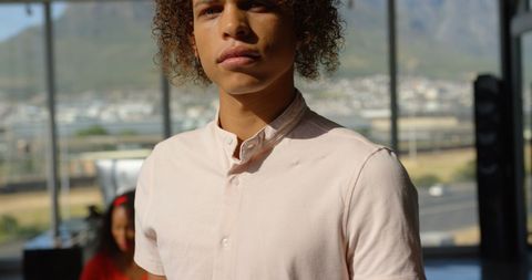 Confident African American Businessman in Contemporary Office Setting