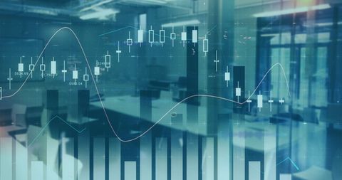 Financial Graphs Analyzing Corporate Market Trends