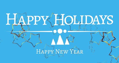 Happy Holidays and New Year Festive Blue Background - Download Free Stock Images Pikwizard.com