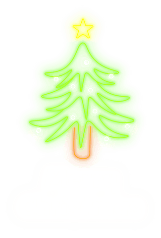 glowing transparent neon christmas tree illustration - Download Free Stock Videos Pikwizard.com