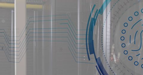 Biometric Fingerprint Scanner in Modern Server Room Environment