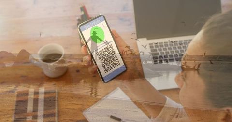 Mobile Connectivity Concept with Scenic Double Exposure