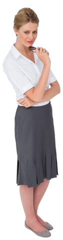 caucasian businesswoman with pen on transparent background - Download Free Stock Videos Pikwizard.com