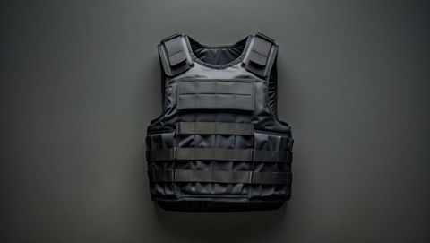Tactical vest with adjustable straps and molle webbing for bodyguards