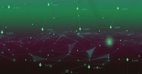 Futuristic Digital Network with Real-Time Data and Green Interface - Download Free Stock Images Pikwizard.com