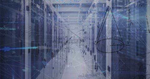 Data Processing and Global Interface in High-Tech Server Room - Download Free Stock Images Pikwizard.com