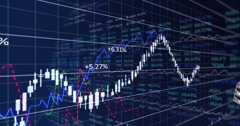 Digital Interface Code with Dynamic Business Chart Graphics