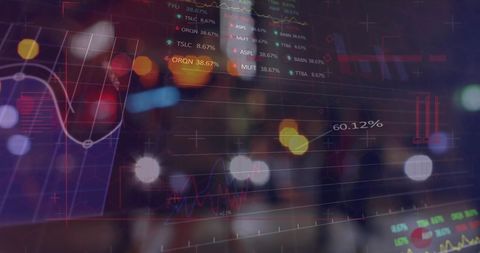 Stock Market Visualization with Urban City Overlay - Download Free Stock Images Pikwizard.com