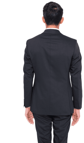 Businessman in Suit Facing Away with Transparent Background