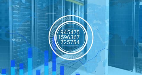 Data Processing Over Computer Servers with Digital Overlay - Download Free Stock Images Pikwizard.com