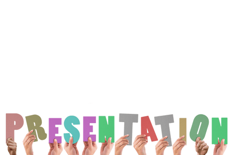Hands Holding Colorful Transparent Word 'Presentation' - Download Free Stock Videos Pikwizard.com