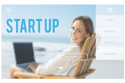 digital start-up interface on transparent background with beach scene - Download Free Stock Videos Pikwizard.com