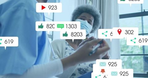 Medical Professional Discussing Digital Metrics with Patient in Clinic