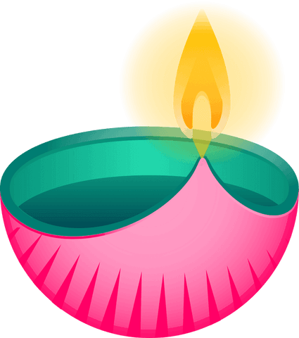 flat pink diya candle with flickering flame on transparent background - Download Free Stock Videos Pikwizard.com